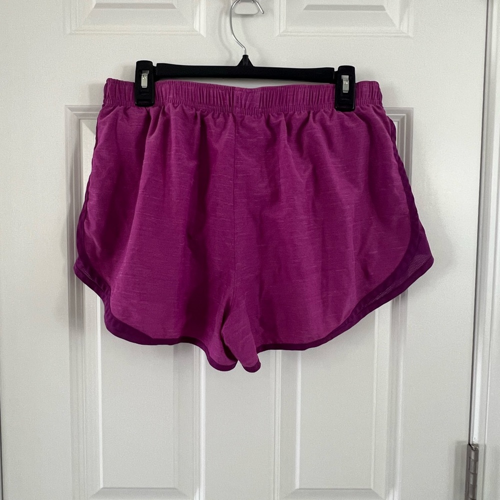 Nike Women's Fuchsia Athletic Shorts with Built in Brief - Picture 2 of 4